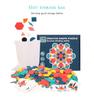 180 szt. Montessori Dzieci Drewniane 3D Kształty Geometryczne Puzzle Plansza Zestaw Zabawki do Wczesnej Edukacji dla Dzieci