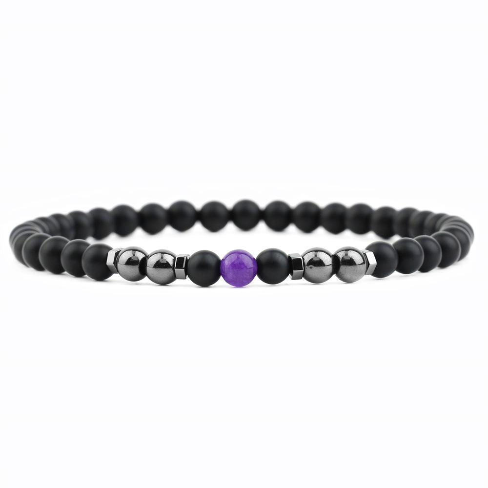 European  American Frosted Stone Magnetic Anklet - Simple  Stylish Foot Jewelry