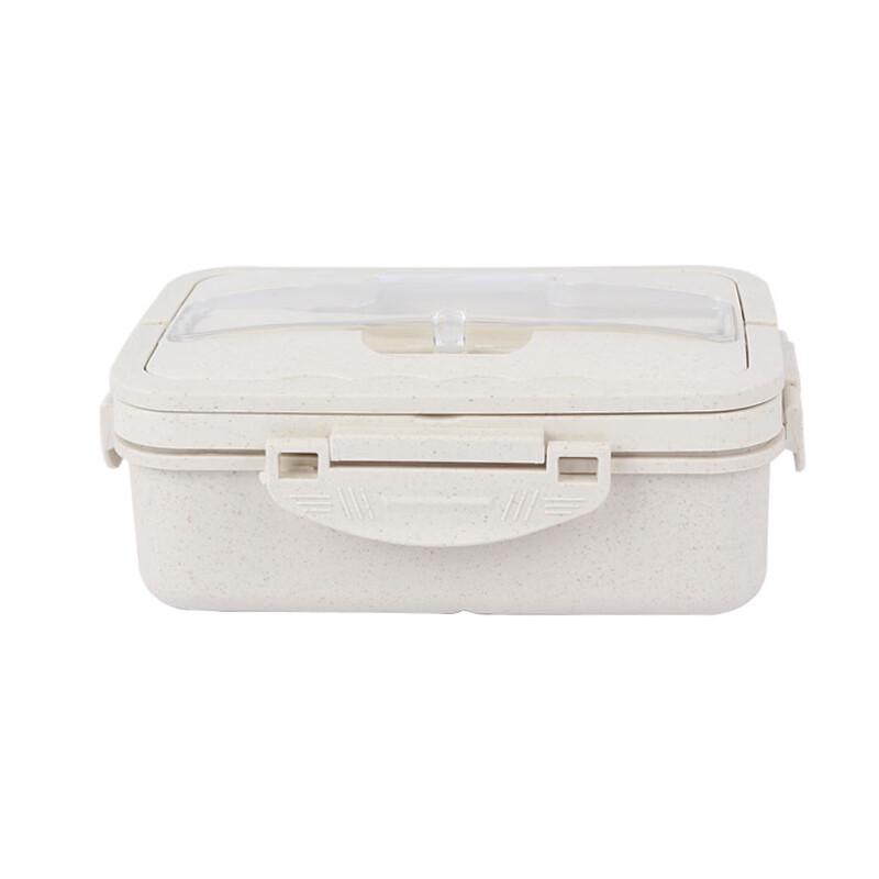 ZISIZ Wheat Straw Single-Layer Lunch Box with Handle