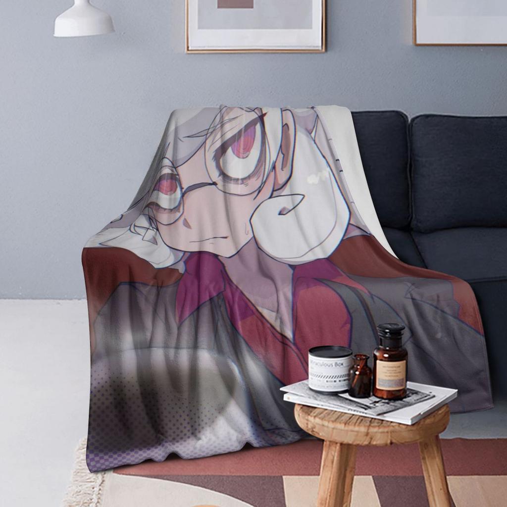 Helltaker Pattern Anime  Blanket Soft Warm Flannel Throw Blanket Bedspread for Bed Living room Picnic Travel Home Sofa