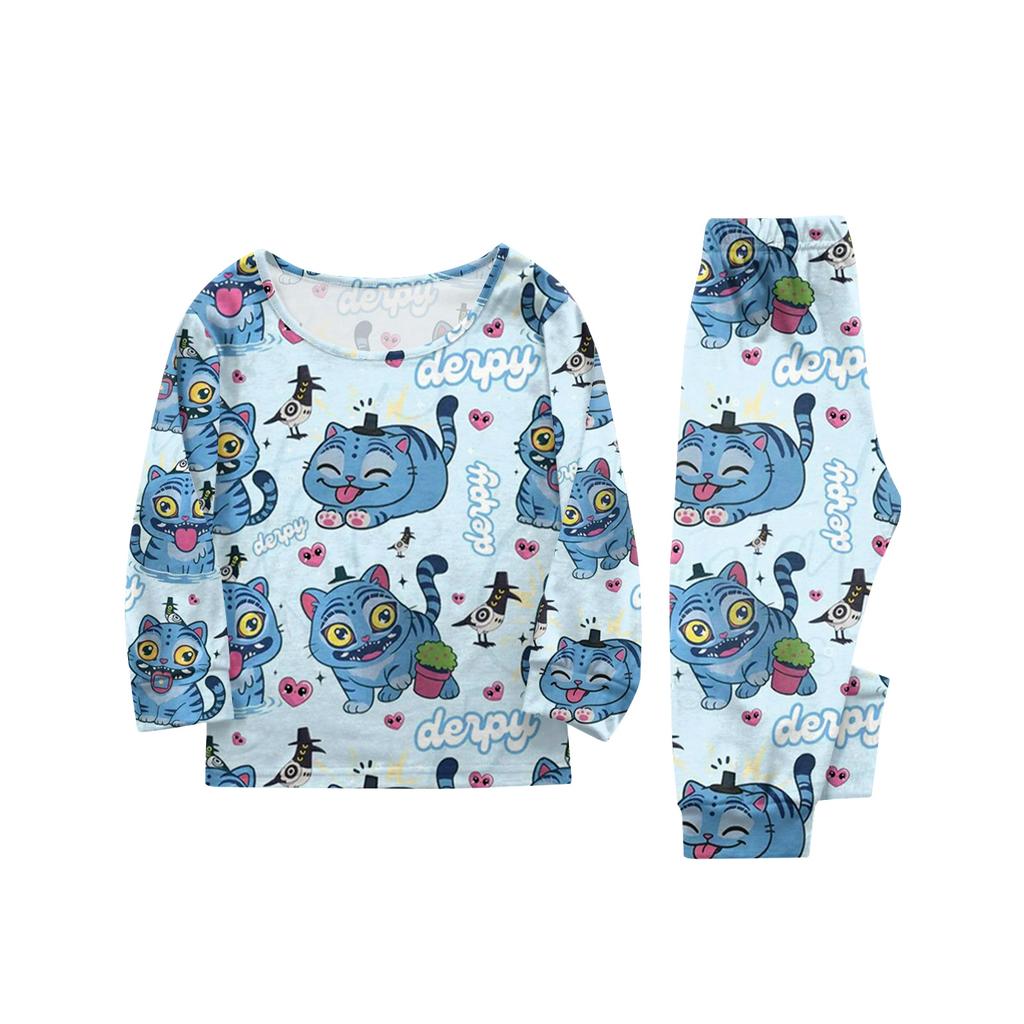 Prints Family Matching Long Sleeve Tops+Pants Set Family Matching Sets
