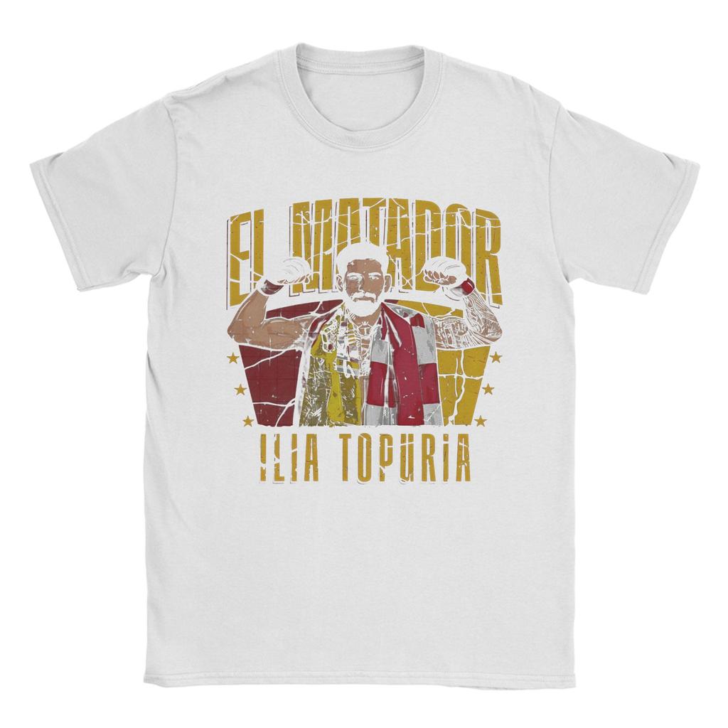 Ilia Topuria El Matador T-Shirt for Men Boxer Jiu Jitsu Combat Funny Cotton Tees Crew Neck Short Sleeve T Shirt Gift Clothing