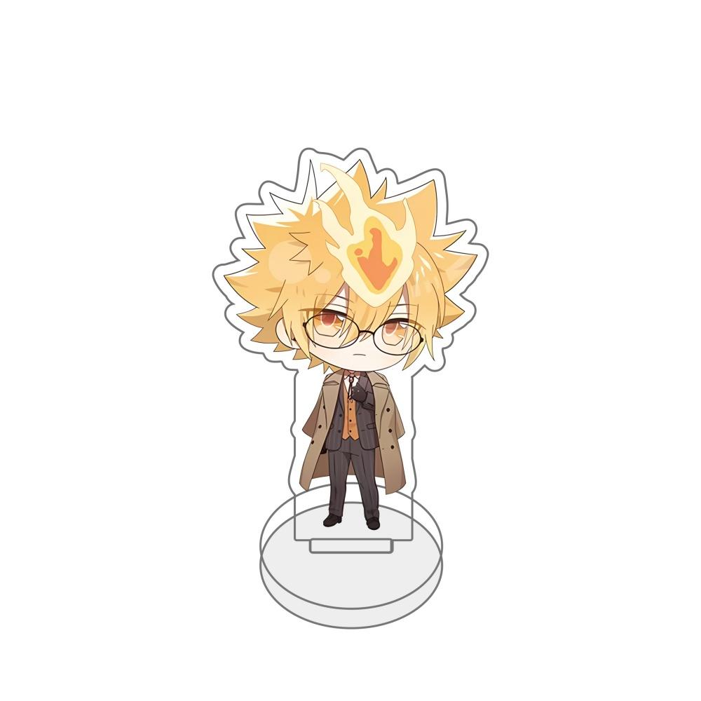 Anime Katekyo Hitman Reborn Acrylic Stand Figure Key Sawada Tsunayoshi Hibari Kyoya Vongola 10cm Model Plate Desk Decor Gift Key