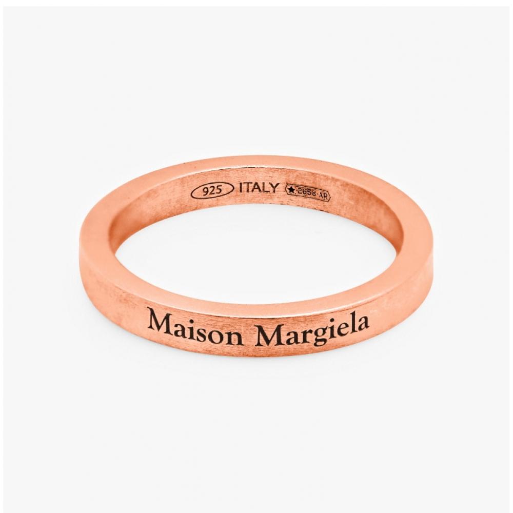 Maison Margiela Sm1uq0080 Sv0158 952 Engraved Logo 3mm Silver Ring