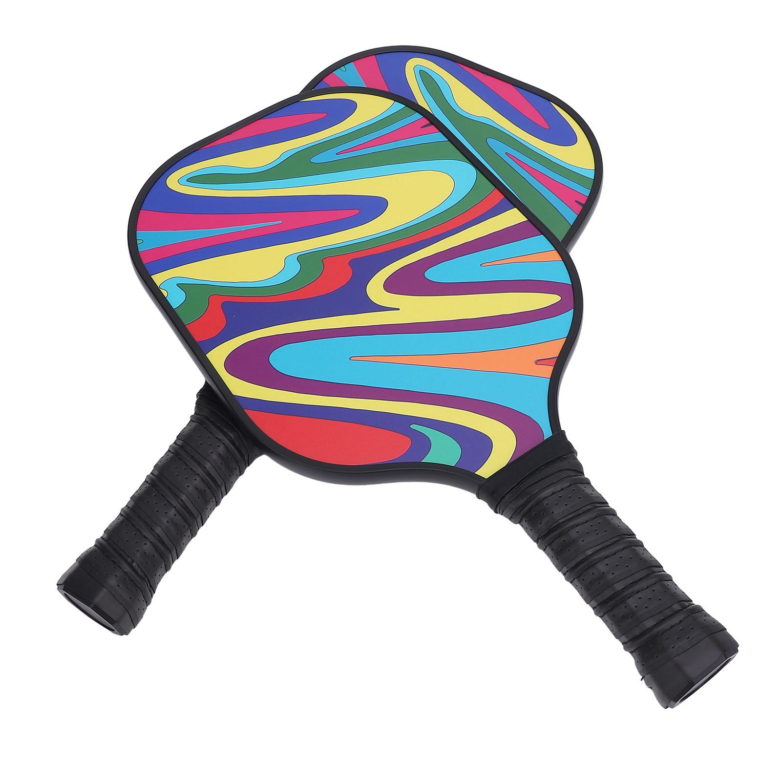 

1 пара пиклбол ракеток стекловолокно увеличенная пластина ПВХ окантовка сотовая пиклбол тренировочная ракетка для