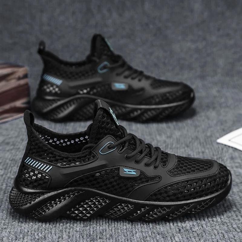 Men's Sneakers Mesh Hollow Out Breathable Casual Shoe Outdoor Non-Slip Wading Shoes for Men Light Sport Running Shoes Tenis 2024