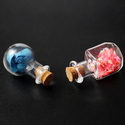 10pcs Small Glass Bottles With Cork Stoppers DIY Decoration Mini Glass Vials Cork Message Glass Vial Wishing Bottles