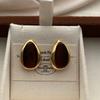 Korean Drop-shaped Stud Earrings, Light Luxury, High-end Sense, Fashionable Three-dimensional Personality, Minimalist Commuting, Versatile Earrings