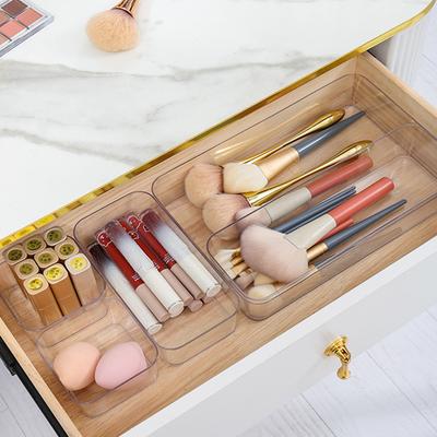 Transparente Box Aufbewahrungsorganizer Schreibtisch Kunststoffbehälter Schubladenorganizer Tisch Schmuckkästchen Make-up Organizer Boxen