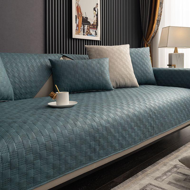 

All Year Round Neutral High-Grade Non-Slip Leather Cushion Scandinavian Fabric Green-dark green 70*70cm