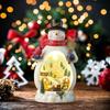 Rotating Christmas Train Snowman Music Box LED Light Xmas Gift Decor