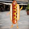 Unisex Adult Kids Hot Dogs Fancy Jumpsuit Halloween Hot Dogs Costume Food Hotdog Outfit Halloween Cosplay Costumes