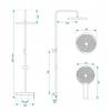 Rea Foss Matte Brushed Gold Exposed Shower Set