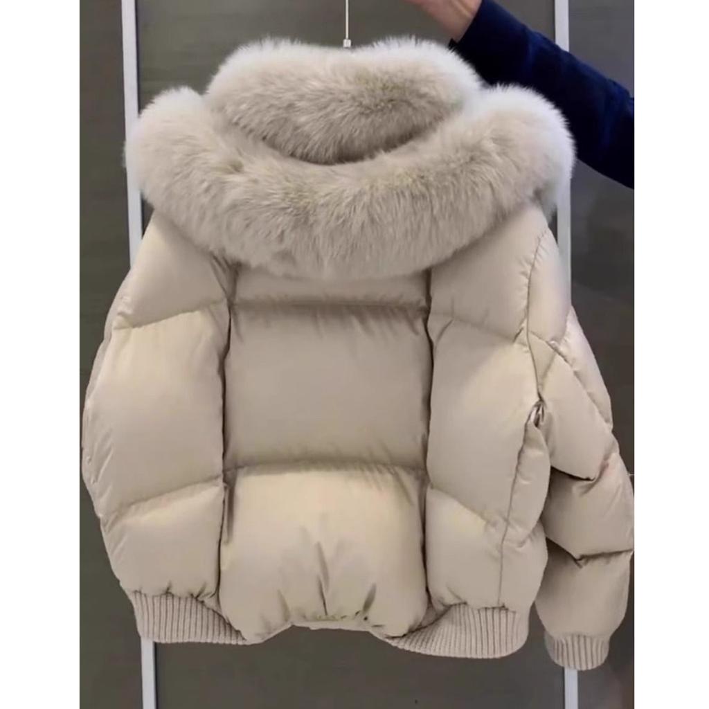 Winter Female Ultra Light Warm Coat Loose Ladies Cropped Jacket Winter Woman Parka Overcoat