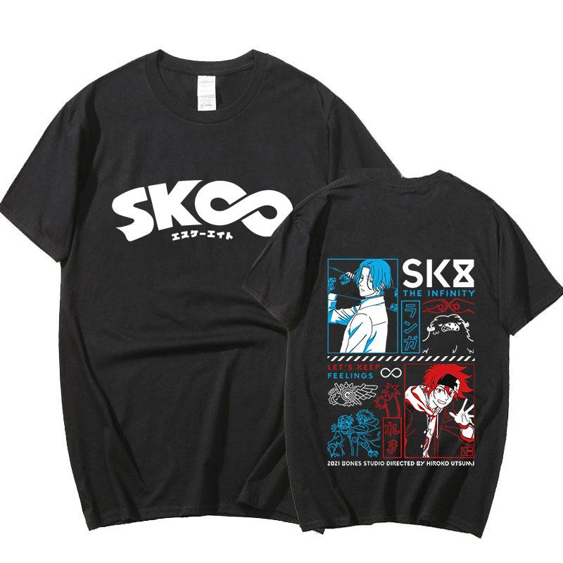 Cool Sk8 The Infinity T-Shirt Summer Unisex Japanese Anime T Shirts Snow Shadow Reki Joe Cherry Adam Miya Harajuku Unisex Tops