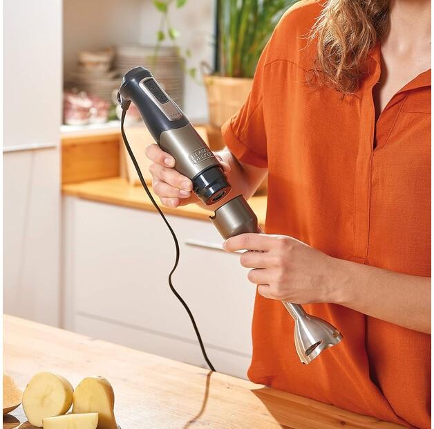 Immersion Blender Black&Decker BXHBA1000E with Attachments (ES9160040B)