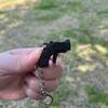 Creative Weapon Mini Gun Model Pendant Keychain  Bag Decoration Stress Relieving Toys Keychain Car Key Rings Gifts