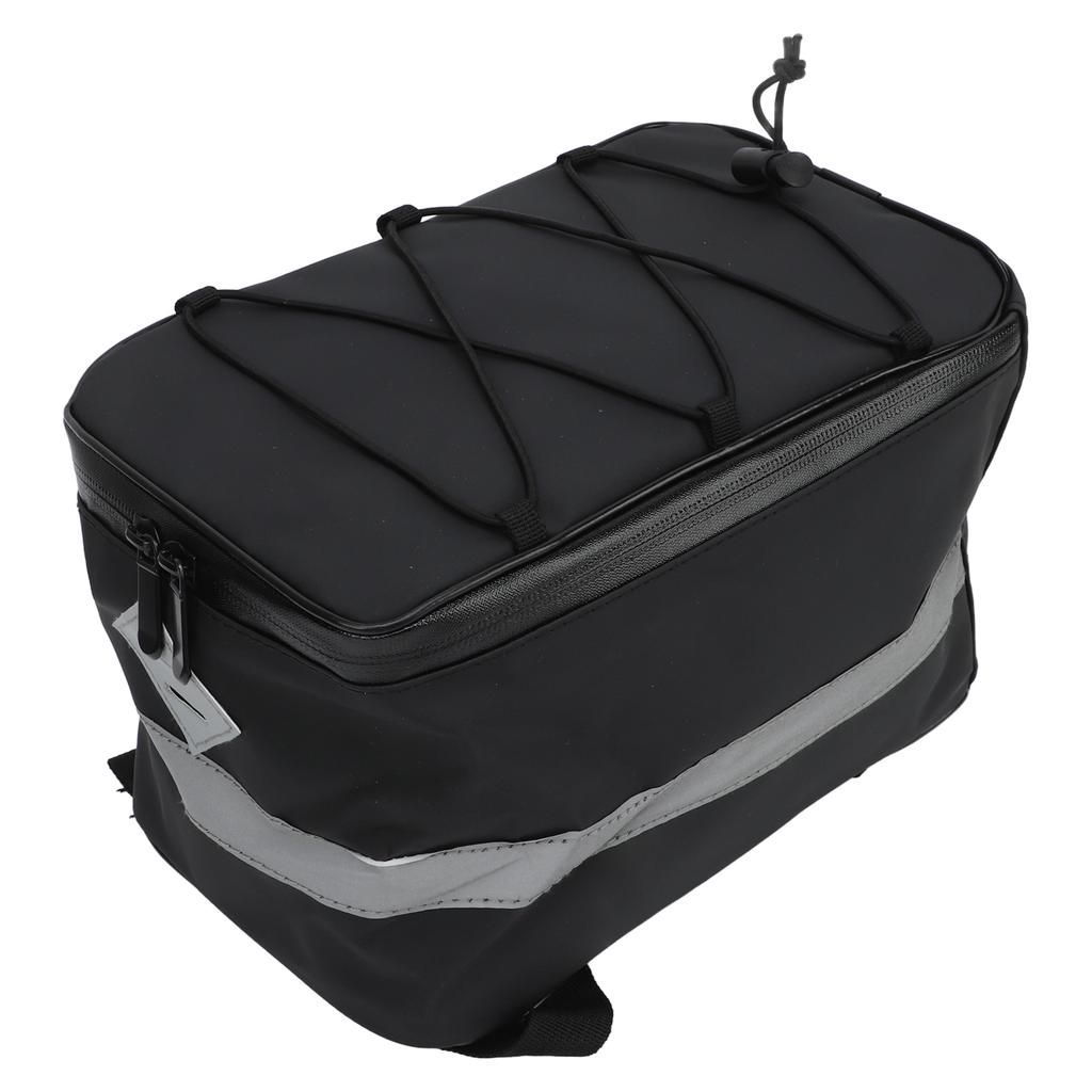Bike Rear Rack Bag Waterproof Reflective Large Capacity Bicycle Back Rack Carrier with Rain Cover
