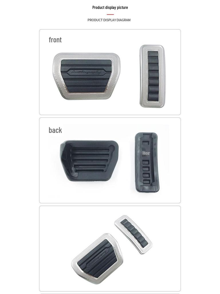 Anti-Slip Car Pedal Set for Land Rover Range Rover: Carved Edition Accelerator, Brake, and Rest Area Decorative Accessories