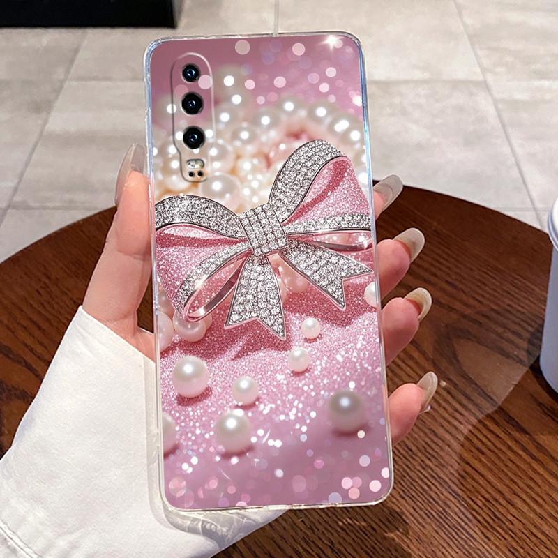Casing For Huawei P30 ELE-L29 L09 Case Huawei P30 Pro VOG-L29 L09 Cover Aesthetic Cute Cat Cartoon Transparent Silicone Bumper