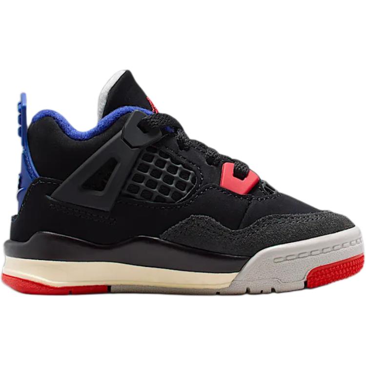 Jordan Air Jordan 4 Mittelhohe Kleinkindschuhe Schwarz Blau Säugling und Kleinkind IB4387-003