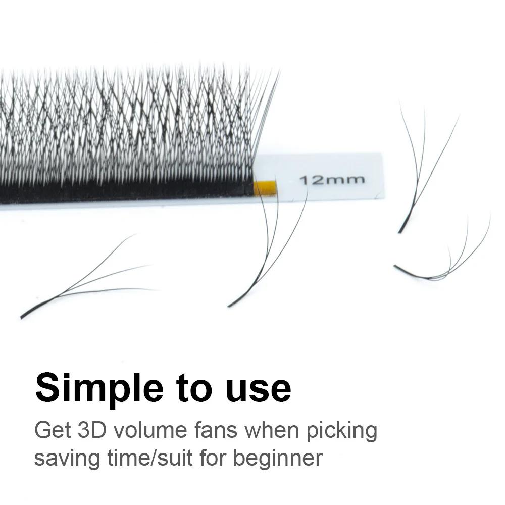 Automatische Blüte W-Form Blüte 3D 4D 5D 6D 7D Vorgefertigte Fans Wimpernverlängerungen Natürliches weiches Licht Individuelle Wimpern