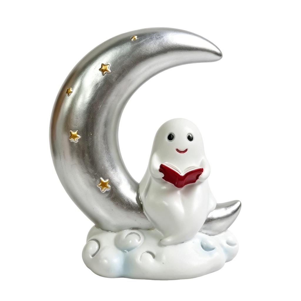 Halloween Decoration Moon Figurine for Home Decor Indoor Outdoor Party Supplies
