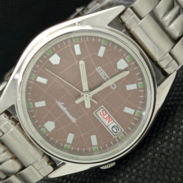 

USED VINTAGE SEIKO AUTOMATIC 7S26A JAPAN MENS D/D BROWN WATCH 621e-a415925-2 SKU621e-a415925