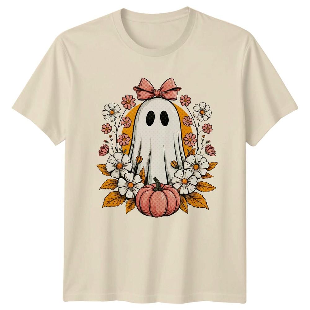 Geister Kürbis Halloween Feiertag Unisex T-Shirt Unisex Tee Grafik Unisex Oberteil
