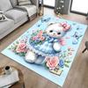 1PC Blue, Cute Bear Extra Large Non-Slip Floor Carpet, Office, Family, Bedroom, Studio - Large Area Rug Indoor Rugs, Vibrant Colors-A249