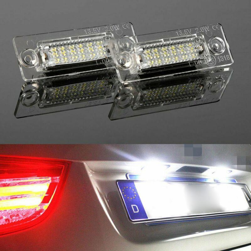 Sleek Style 18 LED License Plate Light 6000K White For Touran For Passat T5