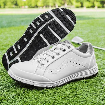 Used White 11 (27.9cm) Golf Shoes Golf Shoes Men's Golf Shoes Sports Shoes Sneakers Shoes Men's Athletic Shoes Wide Golf Practice Range Easy To Move