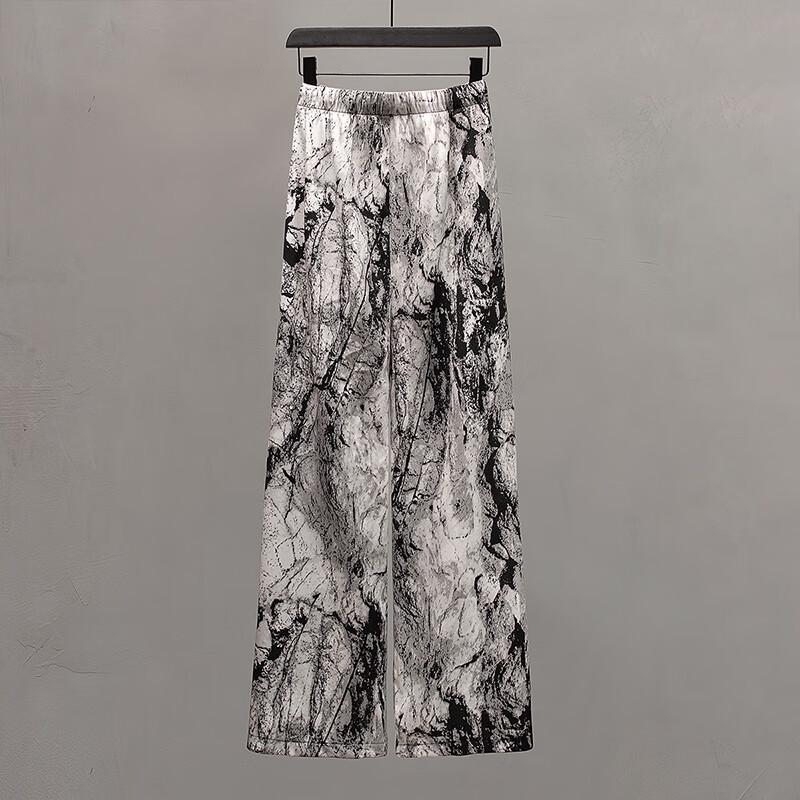 Women's Retro Short Sleeve T-shirt & Wide-Leg Pants Set