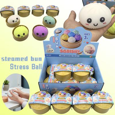 Stresa mazināšanas saspiežama rotaļlieta, imitēta pelmenis un baozi, lēni uzpūšama mīklas bumbiņa, mīksta Fidget sensorā rotaļlieta, kas paredzēta trauksmei un relaksācijai