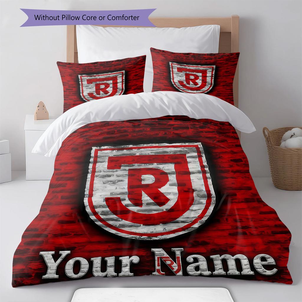 Ssv Jahn Regensburg Custom Name Pattern Bedding Quilt Set Quilt Cover Pillowcase Home Birthday Gift(1 * duvet cover + 2 * pillowcase, without core)