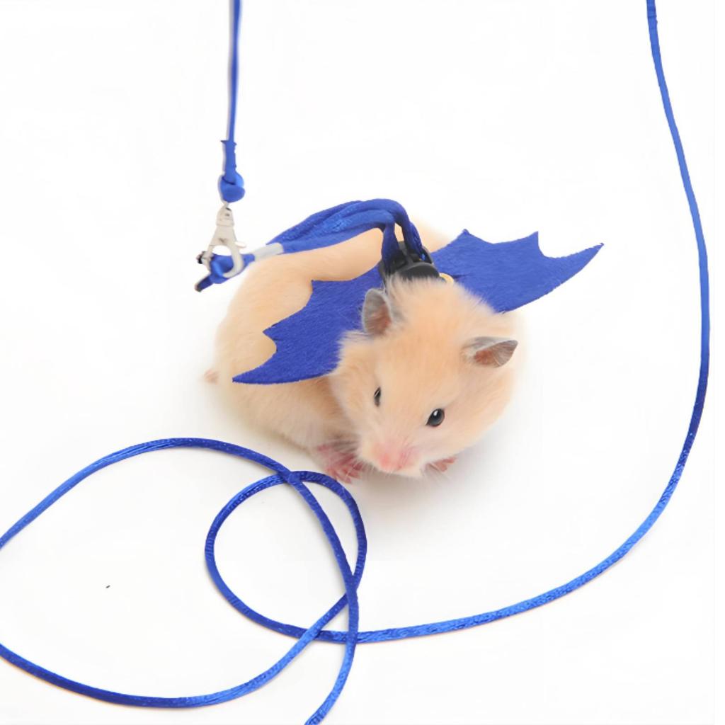 Halloween Hamster Harness Comfortable Batwing-Wing Hamster Harness Small Pet Chest Strap Secure Buckle Lightweight for Hamsters