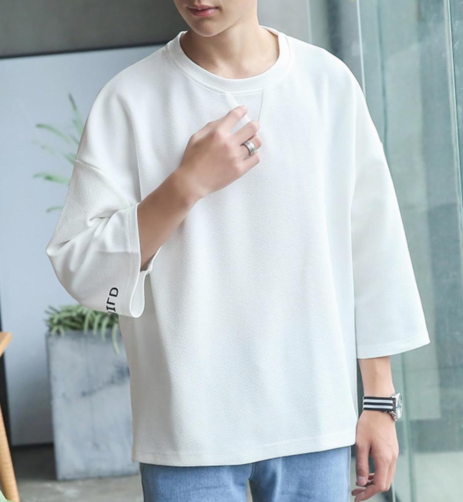 Summer clothes for short sleeve cut and all 2XL [foveitaa] men, 3/4 sleeve, men's t-shirt, t-shirt, plain, men's clothing, sew, plain, soft, stylish,