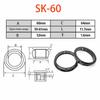 Protective Ring Black Round Nylon Snap-on Wire Grommet Computer Desk Wire Hole Cover Seal Ring Hole Plug Cable Protector