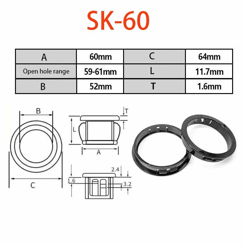 Protective Ring Black Round Nylon Snap-on Wire Grommet Computer Desk Wire Hole Cover Seal Ring Hole Plug Cable Protector