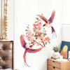 Romantic Flowers and Birds Wall Sticker Self-Adhesive Removable for Bedroom Entryway Home Decor