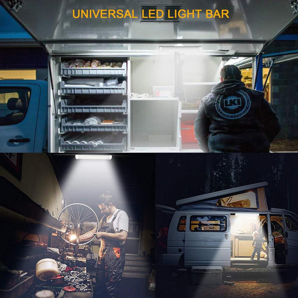 4 Pack 12V 108 LEDs Car Interior LED Light Bar Led Light Strips with ON/OFF Switch for Car Trailer Truck Van