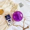 Bags transparent bag women's acrylic 2025 new Korean version versatile spherical chain girl shoulder messenger bag