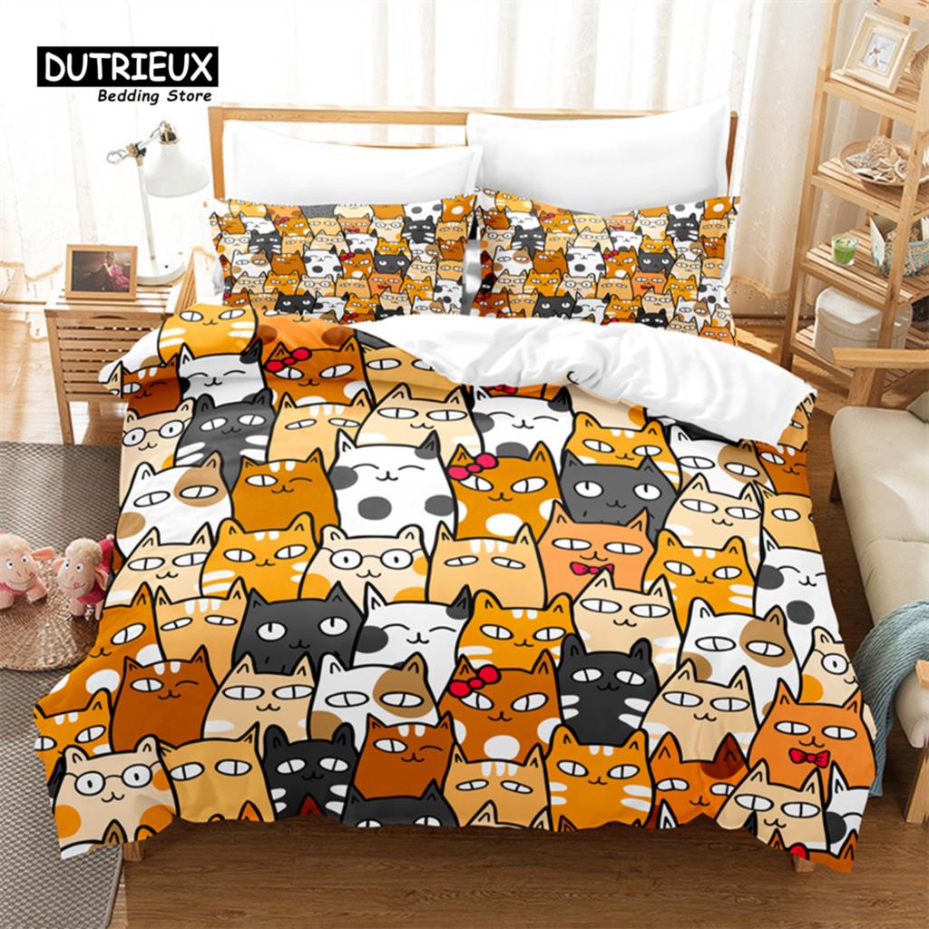 Cartoon Children Robot Duvet Cover Set, Robot Bedding Set, Soft Comfortable Breathable Duvet Cover, For Bedroom Guest Room Decor