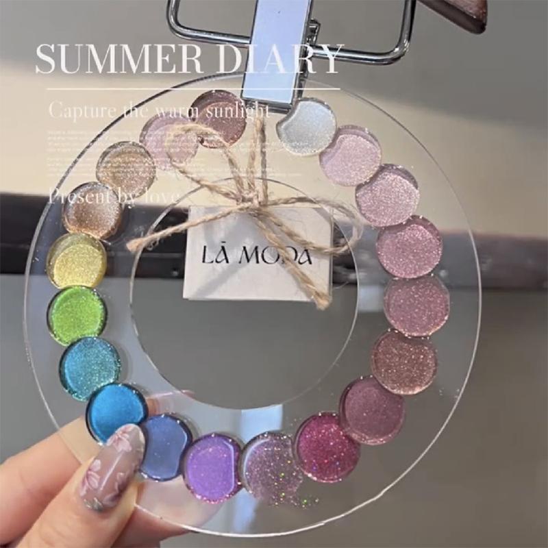 

Прозора акрилова кругла форма дошка для демонстрації нігтів Ins стиль кругла квадратна палітра для нейл-арту реквізит для фото