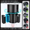 Solvanta Car Drink Holder with Easy Smartphone 23cm x x 19cm Tray, Multifunctional, Snack-Compatible, Non-Slip Design, Installation, Storage, Black,