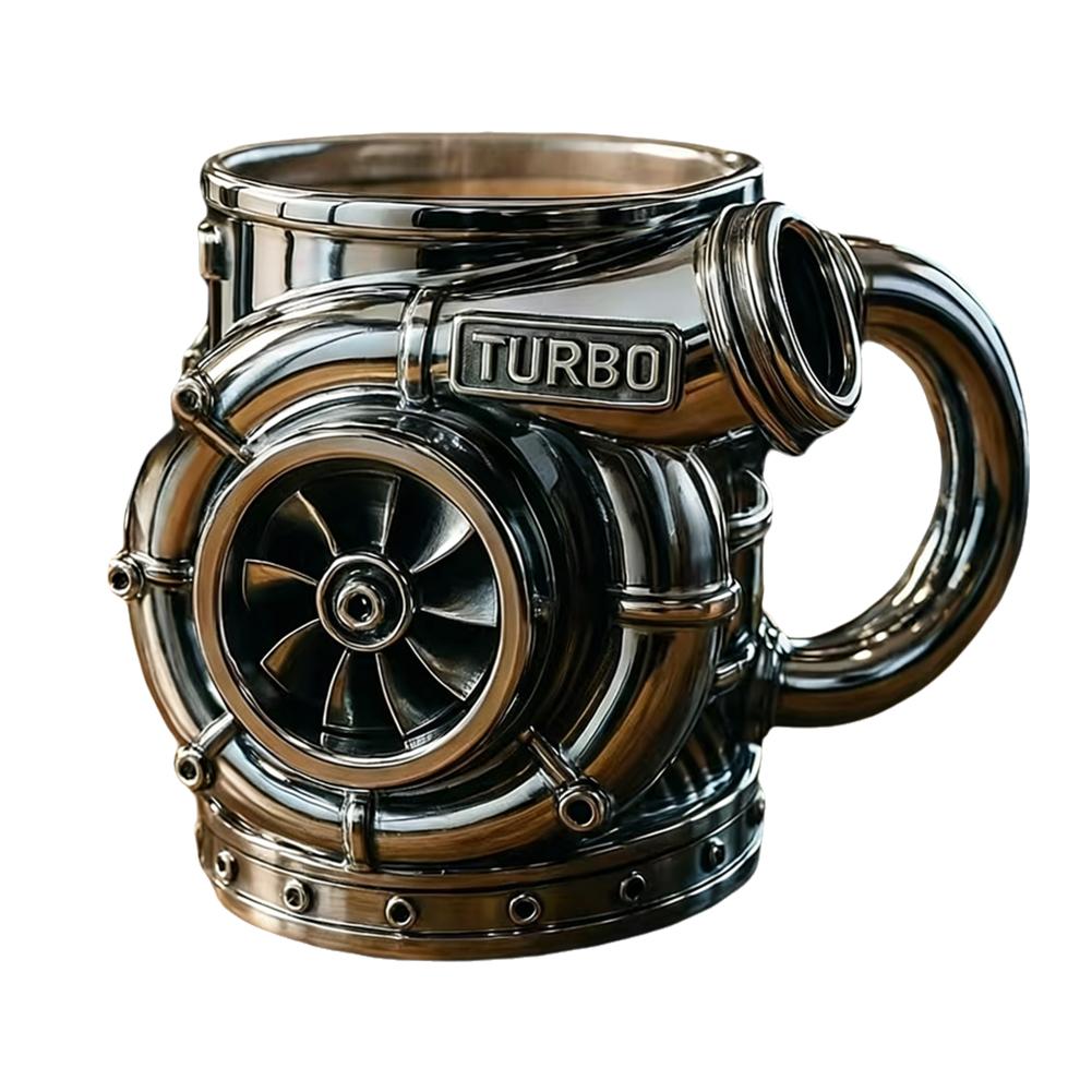 

New Turbocharger Design Cup: Unique V8 Turbocharged Engine Coffee Mug Handcrafted Gift Drinkware Gift For Men Water Container C