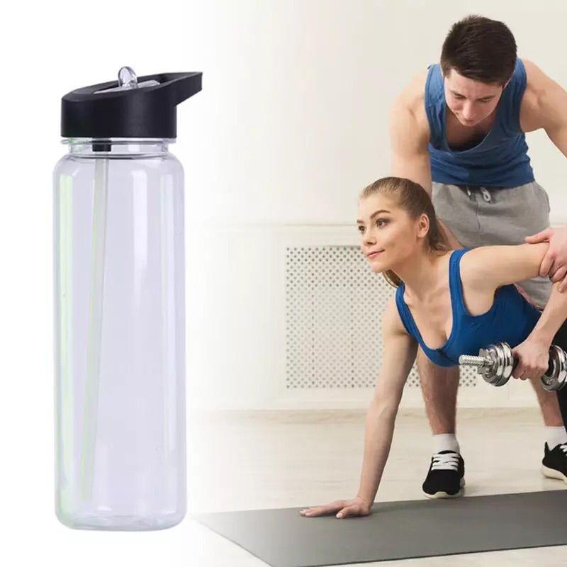 Water Bottle With Straw Bpa Free Leakproof Sport Portable Drinks Mug Cup Travel