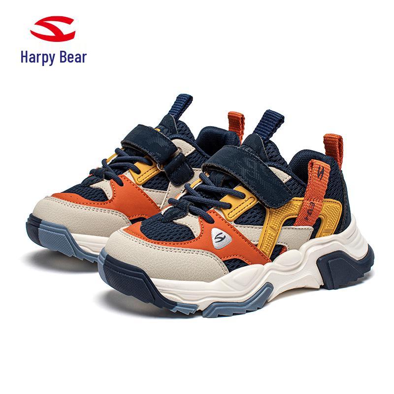 

Habi Bear Children s Breathable Mesh Sports Shoes - Boys Comfortable Casual Sneakers for Spring and Autumn. Size 36 оранжевый/синий