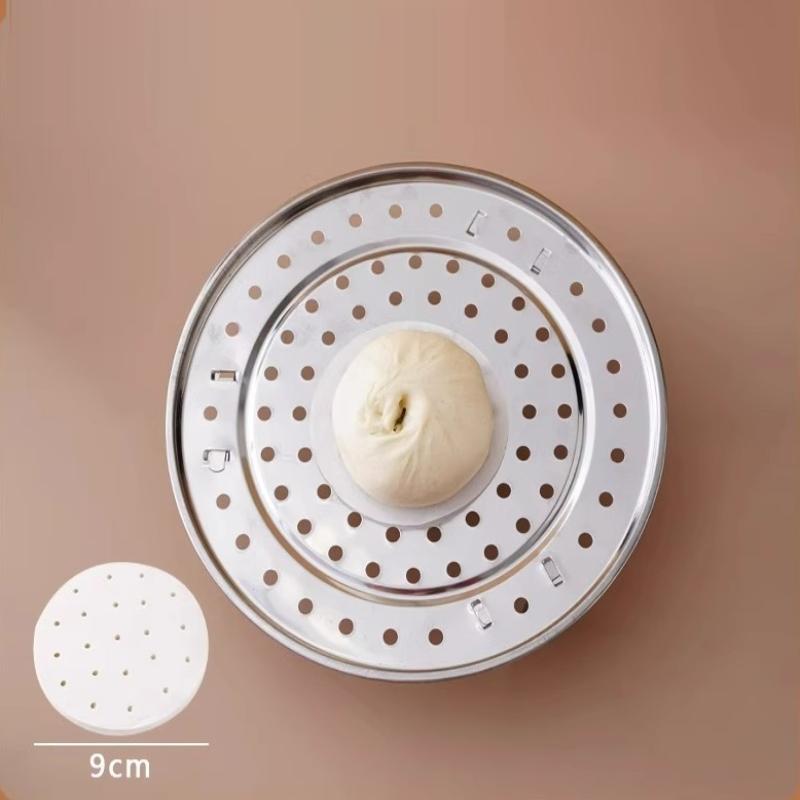100/400 Stück Einweg-Dampfpapier Backpapier Silikonölpapier Antihaft-Dampfbeständiges Papier Dampfgitter für Brötchen