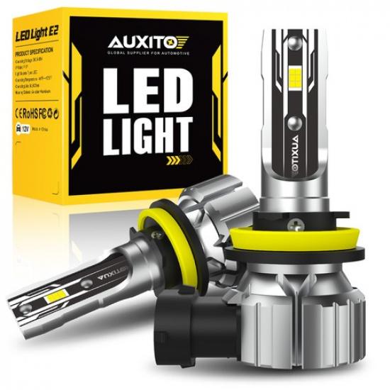 AUXITO H11 LED Headlight 6000K Low Beam Conversion Kit Crystal Bulbs White 2PCS